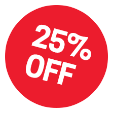 25 percent off