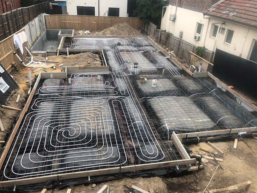 Slab Heating Installation